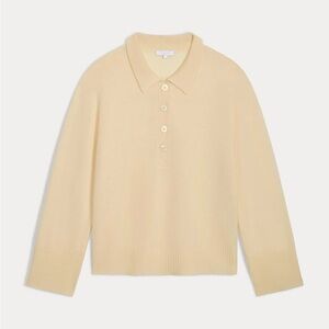 NakedCashmere Yellow Cashmere Polo Top